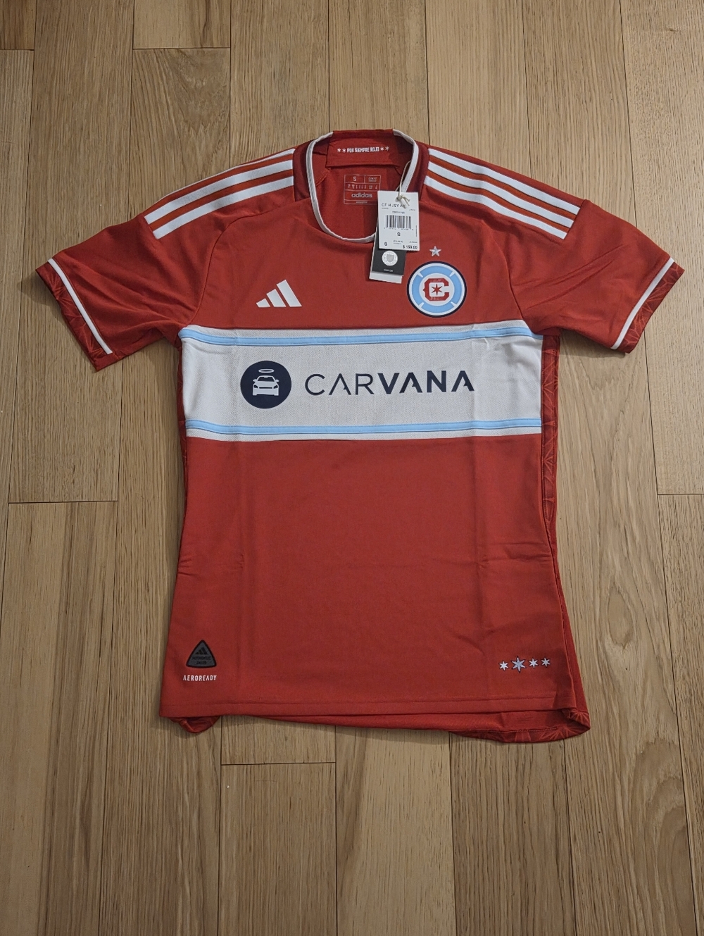 Adidas Chicago Fire 24/25 Home Authentic Player Version Jersey Men's Size S NWT
